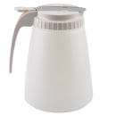 Tablecraft 748W 48 oz All Purpose Cylindrical Dripcut Server - White Polyethylene, White ABS Top thumbnail 3