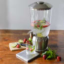 Tablecraft 7515 1 1/4 gal Beverage Dispenser w/ Infuser - Plastic Container, Brushed Stainless Base thumbnail 4