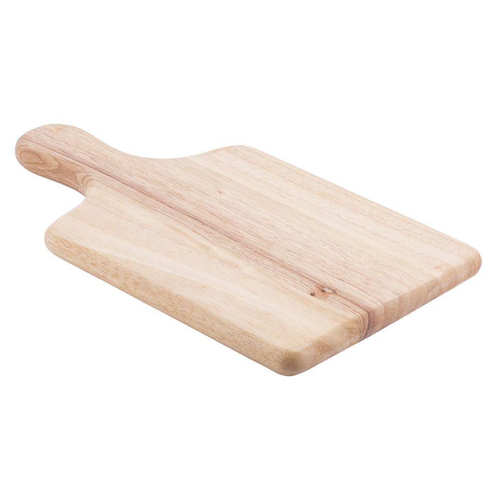 Tablecraft 79 Rectangular Bread Board w/ Handle - 13 1/2" x 7 1/2", Natural Finish Wood