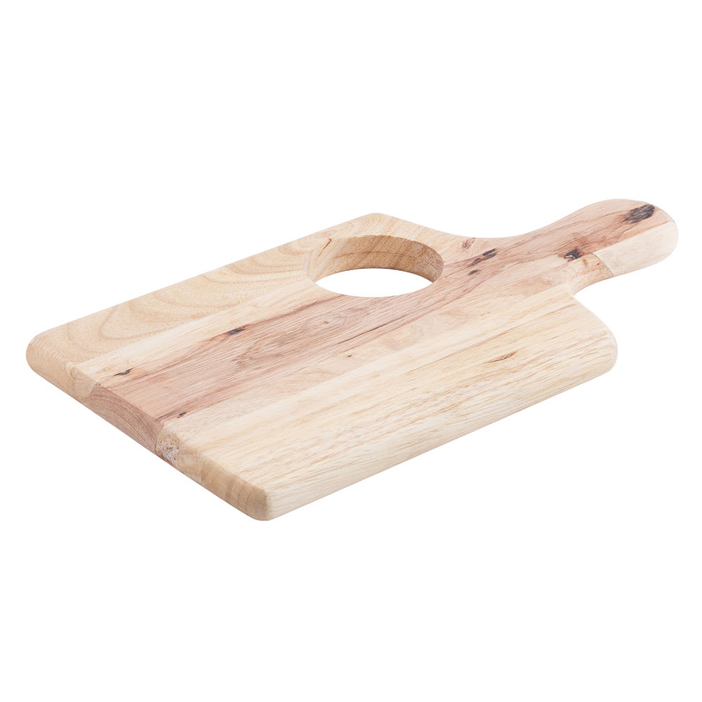 Tablecraft 79A Natural Finish Wood Bread Board, 13 1/2 x 7 1/2", 2 3/4" Insert