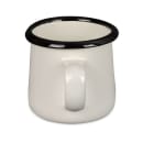 Tablecraft 80008 6 oz Enamelware Mug - Porcelain, Creamy White thumbnail 3