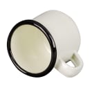 Tablecraft 80008 6 oz Enamelware Mug - Porcelain, Creamy White thumbnail 4