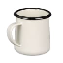 Tablecraft 80009 12 oz Enamelware Mug - Porcelain, Creamy White thumbnail 3