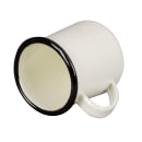 Tablecraft 80009 12 oz Enamelware Mug - Porcelain, Creamy White thumbnail 4