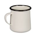 Tablecraft 80010 16 oz Enamelware Mug - Porcelain, Creamy White thumbnail 2