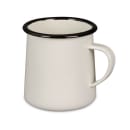 Tablecraft 80010 16 oz Enamelware Mug - Porcelain, Creamy White thumbnail 3