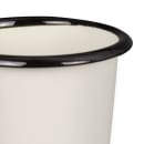 Tablecraft 80011 16 9/10 oz Enamelware Side Cup - Porcelain, Creamy White thumbnail 4