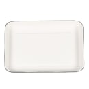 Tablecraft 80012 Rectangular Serving Tray - 16" x 11 1/2", Porcelain, Creamy White thumbnail 4
