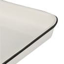 Tablecraft 80012 Rectangular Serving Tray - 16" x 11 1/2", Porcelain, Creamy White thumbnail 5