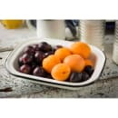 Tablecraft 80014 Rectangular Serving Pan - 9 3/8" x 7", Porcelain, Creamy White thumbnail 5