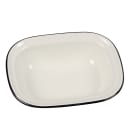 Tablecraft 80015 Rectangular Serving Pan - 11" x 8 1/8", Porcelain, Creamy White thumbnail 3
