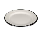 Tablecraft 80019 10" Round Enamelware Plate - Porcelain, Creamy White thumbnail 2