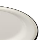 Tablecraft 80019 10" Round Enamelware Plate - Porcelain, Creamy White thumbnail 3