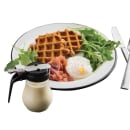 Tablecraft 80019 10" Round Enamelware Plate - Porcelain, Creamy White thumbnail 5