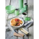 Tablecraft 80019 10" Round Enamelware Plate - Porcelain, Creamy White thumbnail 6