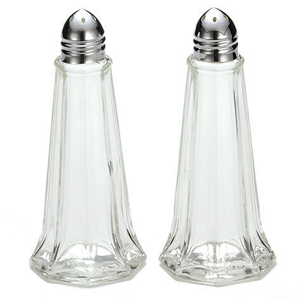 Tablecraft 83S&P 1 oz Salt/Pepper Shaker - Glass, 4 3/8"H