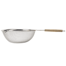 Tablecraft 88 8" Tinned Medium Mesh Strainer w/ Wooden Handle, Single thumbnail 3