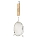 Tablecraft 90 4 3/4" Tinned Fine Mesh Strainer w/ Wooden Handle thumbnail 4