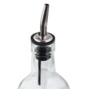 Tablecraft 916 16 oz Cruet w/ Stainless Steel Pourer - Glass, Green Tint thumbnail 3