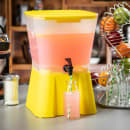 Tablecraft 955 3 gal Beverage Dispenser - Plastic Container, Yellow Base thumbnail 6