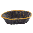 Tablecraft 975B Basket, Oval, Black Vinyl w/ Gold Metal Trim thumbnail 3