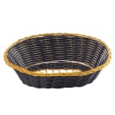 Tablecraft 975B Basket, Oval, Black Vinyl w/ Gold Metal Trim thumbnail 4