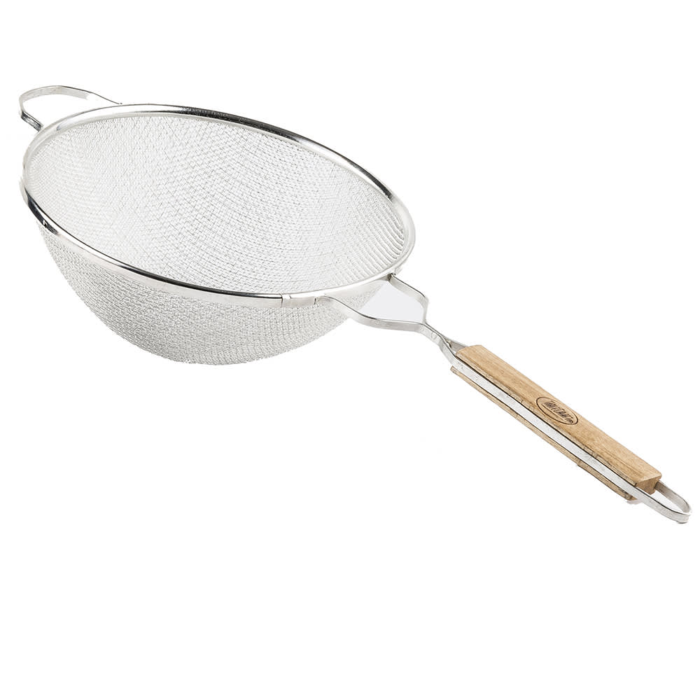Tablecraft 99 Double Mesh Strainer w/ Wooden Handle, Medium, 10 1/4"