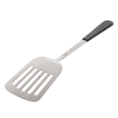 Tablecraft AM3314BK 13 1/2"L Slotted Stainless Turner w/ Black Vinyl Handle thumbnail 3