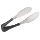 Tablecraft AM3706BK 6"L Stainless Utility Tongs, Black thumbnail 3