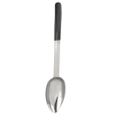 Tablecraft AM5333BK 2 oz Stainless Solid Serving Spoon w/ Black Handle thumbnail 2