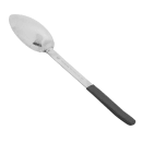 Tablecraft AM5333BK 2 oz Stainless Solid Serving Spoon w/ Black Handle thumbnail 3
