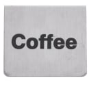 Tablecraft B1 Coffee Table Tent Sign - 2" x 2 1/2", Stainless thumbnail 2