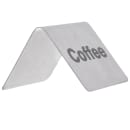 Tablecraft B1 Coffee Table Tent Sign - 2" x 2 1/2", Stainless thumbnail 3
