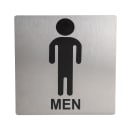 Tablecraft B10 Stainless Steel Sign, 5" x 5", Men Restroom thumbnail 2
