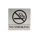 Tablecraft B14 Stainless Steel Sign, 5 x 5", No Smoking thumbnail 2