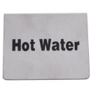 Tablecraft B7 Hot Water Table Tent Sign - 2" x 2 1/2", Stainless thumbnail 2