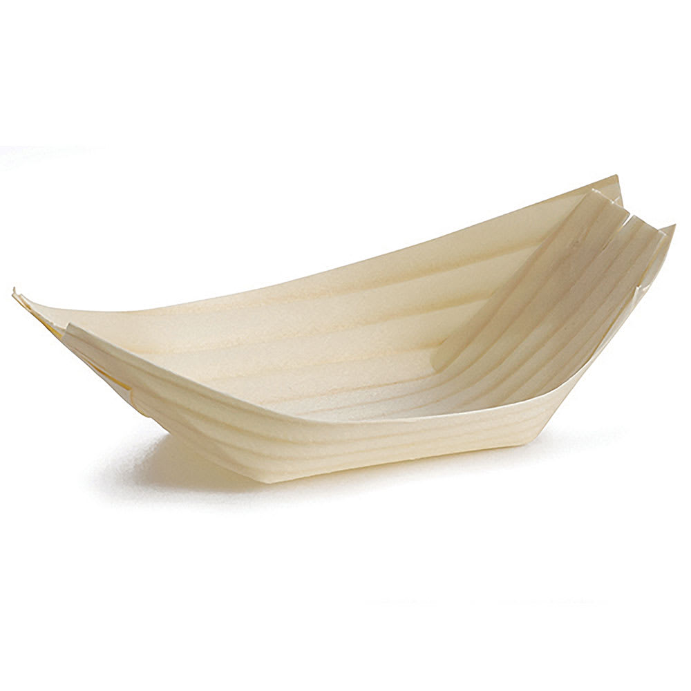 Tablecraft BAMDB5 Disposable Serving Dish - 5 1/4" x 3 3/8", Pinewood