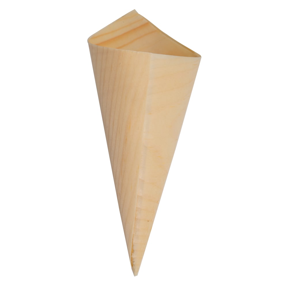 Tablecraft BAMDCN6 Disposable Serving Cone, 2" x 6", Eco-Friendly, Pinewood