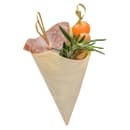 Tablecraft BAMDCN7 4 3/4 oz Disposable Serving Cone - Pinewood thumbnail 7