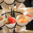 Tablecraft BAMDCN7 4 3/4 oz Disposable Serving Cone - Pinewood thumbnail 8