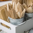 Tablecraft BAMDKN65 6 1/2" Disposable Knife, Pinewood thumbnail 3