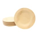 Tablecraft BAMDRP11 11" Round Bamboo Disposable Plate, Natural thumbnail 2