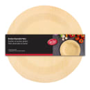 Tablecraft BAMDRP11 11" Round Bamboo Disposable Plate, Natural thumbnail 3