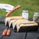 Tablecraft BBQ48 Hot Dog/Taco Prep Tray - 11x4x2" Stainless thumbnail 4