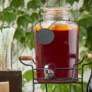 Tablecraft BDG2000 2 Gallon Rustic Country™ Glass Beverage Dispenser - Clear thumbnail 4