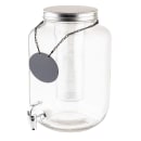 Tablecraft BDG3000 2 Gallon Mason Jar™ Round Glass Beverage Dispenser w/ Infuser - Clear thumbnail 2