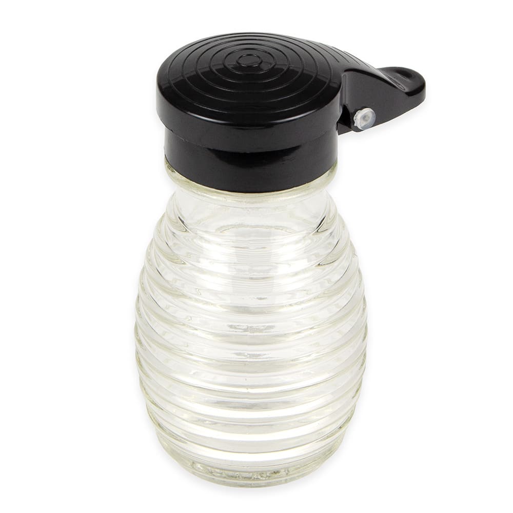 Tablecraft BH2MPBK 2 oz Flip-top Lid Salt/Pepper Shaker - Glass, 3 1/5"H