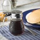 Tablecraft BH7 6 oz Beehive Collection™ Beehive Dripcut Server - Glass, Chrome Top thumbnail 3
