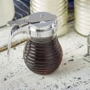 Tablecraft BH7 6 oz Beehive Collection™ Beehive Dripcut Server - Glass, Chrome Top thumbnail 4