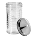 Tablecraft BH855 12 oz Glass Sugar Pourer w/ Center Pour Stainless Steel Top thumbnail 2
